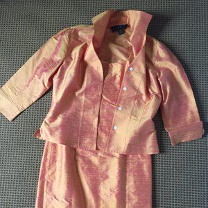 Raw silk dress and jacket